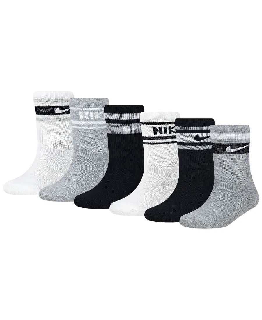 Детские носки с принтом Varsity Cushioned, 6 пар Nike, Dark Gray Heather