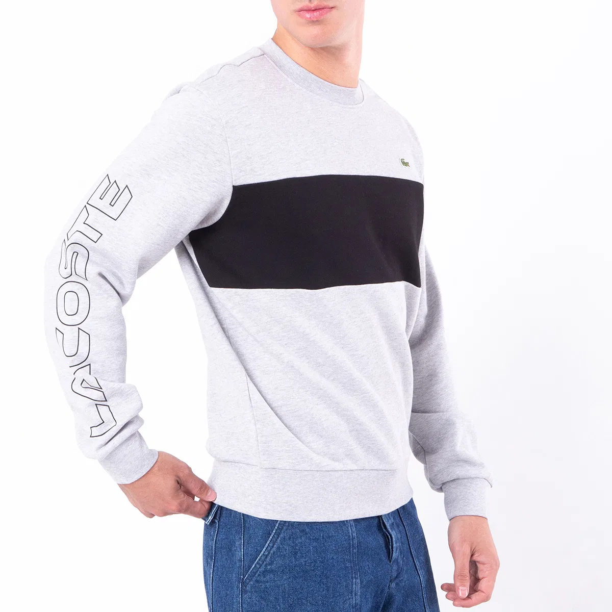 Свитшот мужской с цветовым блоком Colorblock Classic-Fit Lacoste, Multicolor — фото 2