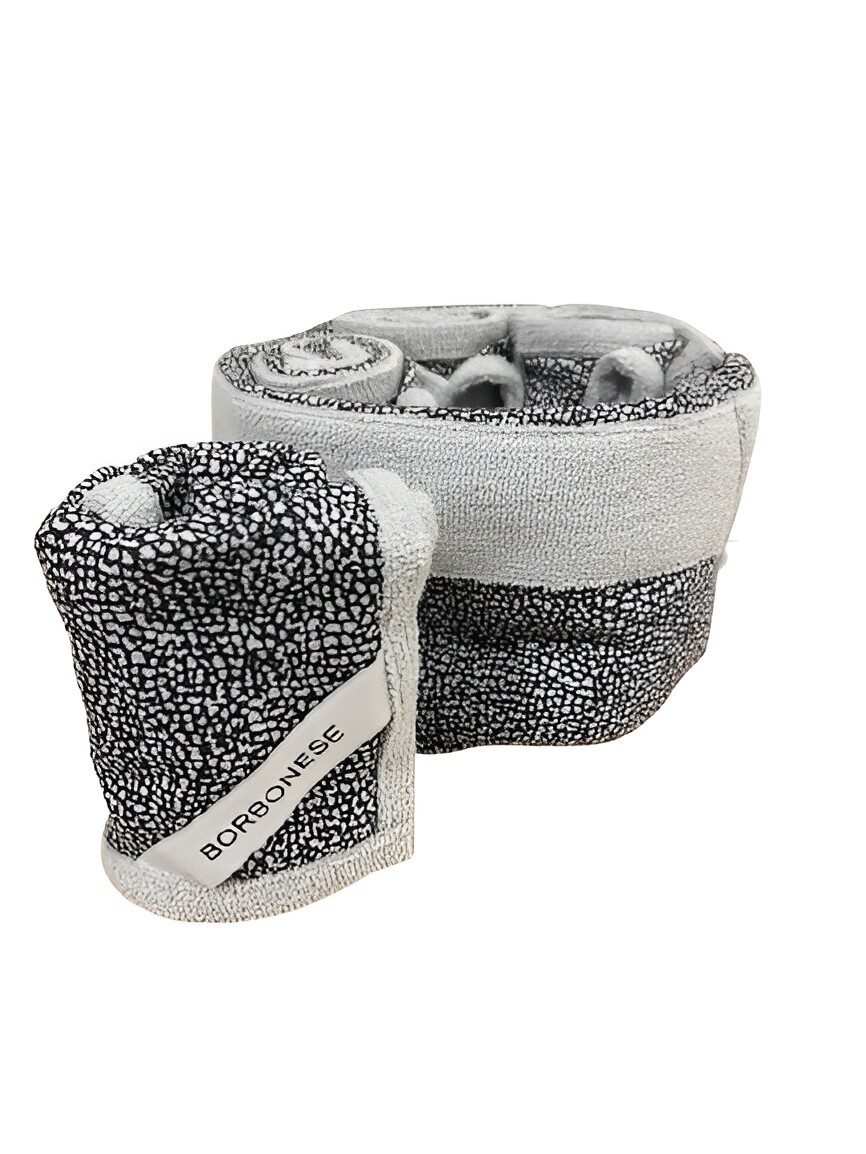 

Набор полотенец Borbonese Smart Op Basket With Sponge In Grey, 30×30 см, 4 шт