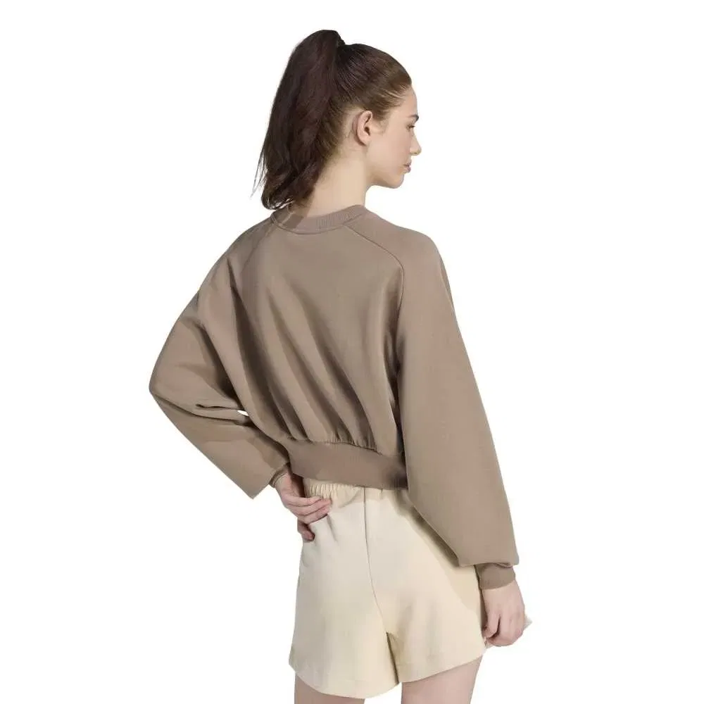 Свитшот свободного кроя Soft Lux All SZN Adidas, серый — фото 2