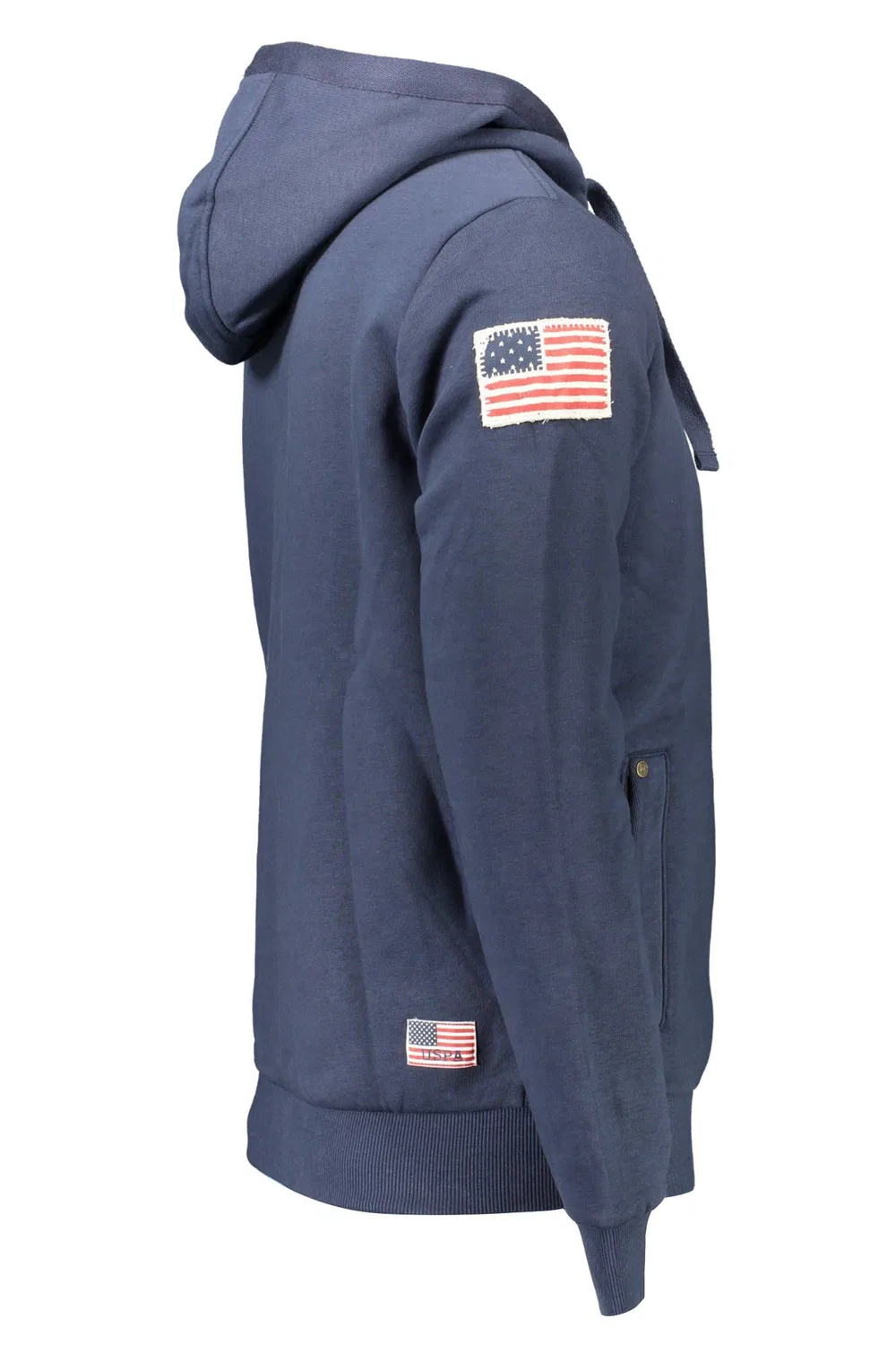 Мужской свитшот с капюшоном на молнии U.S. Polo Assn., Blue — фото 3