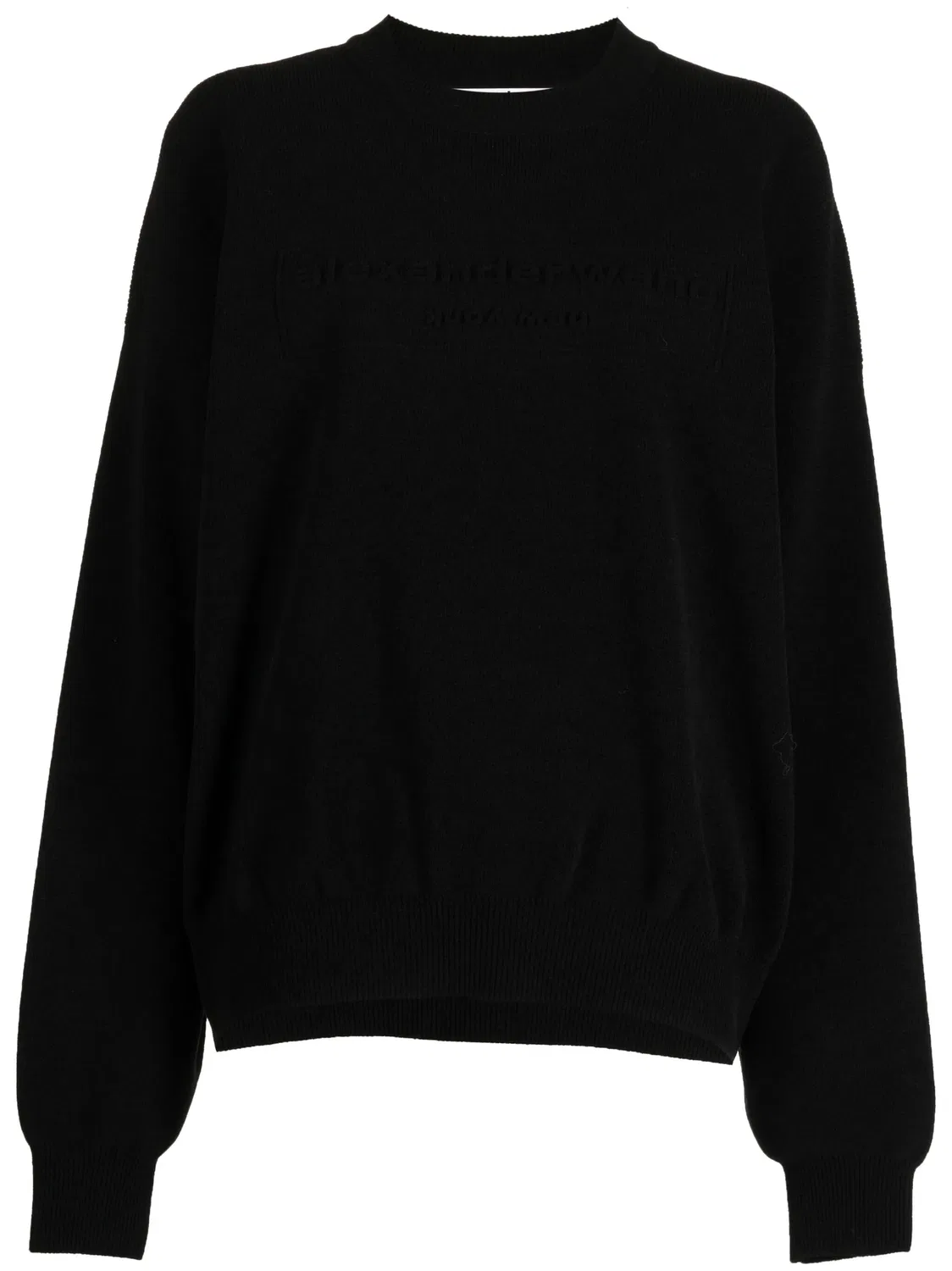 Свитер с лейблом и ребристой текстурой Alexander Wang, черный