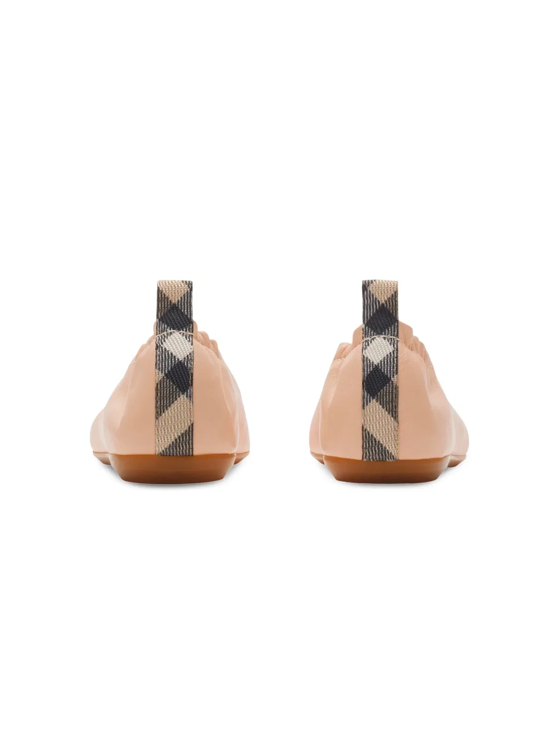 Burberry Розовые кожаные балетки — фото 2