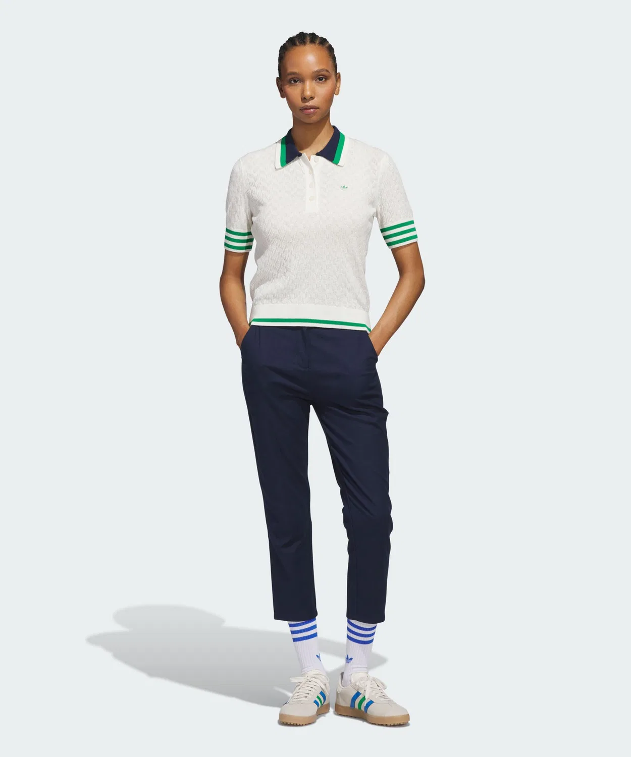 Женские брюки для гольфа с логотипом Originals Adidas, Navy — фото 3