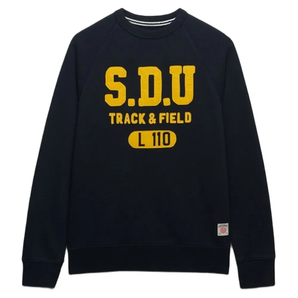 Мужской свитшот свободного кроя Ath Felt Applique Superdry, Blue