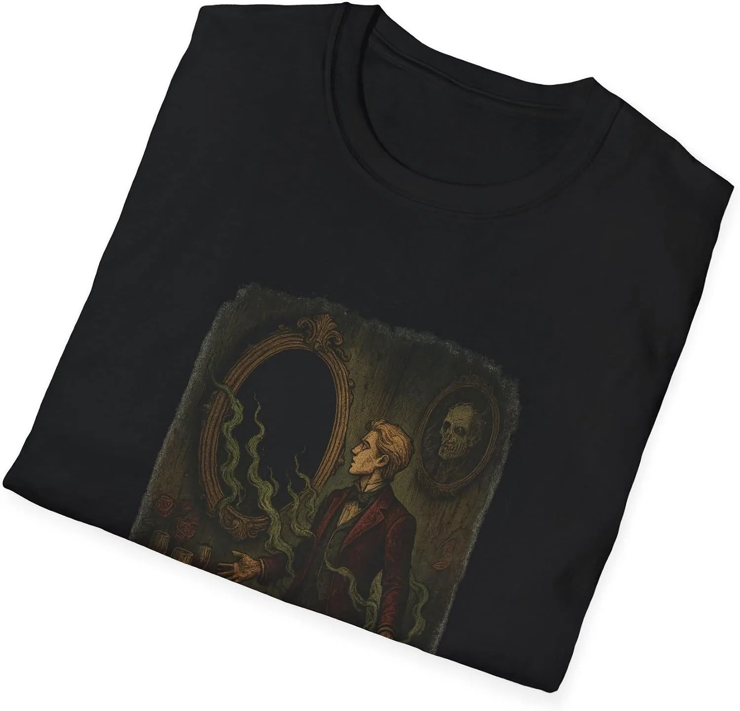 Футболка с принтом Dorian Gray Gildan 64000, Black — фото 4