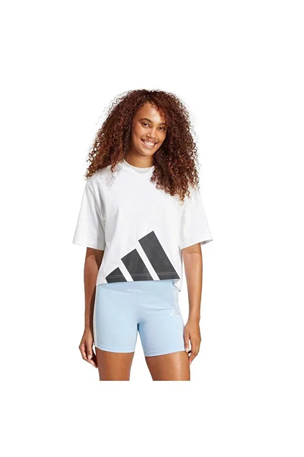 Женская спортивная футболка с коротким рукавом с графическим принтом Adidas, White