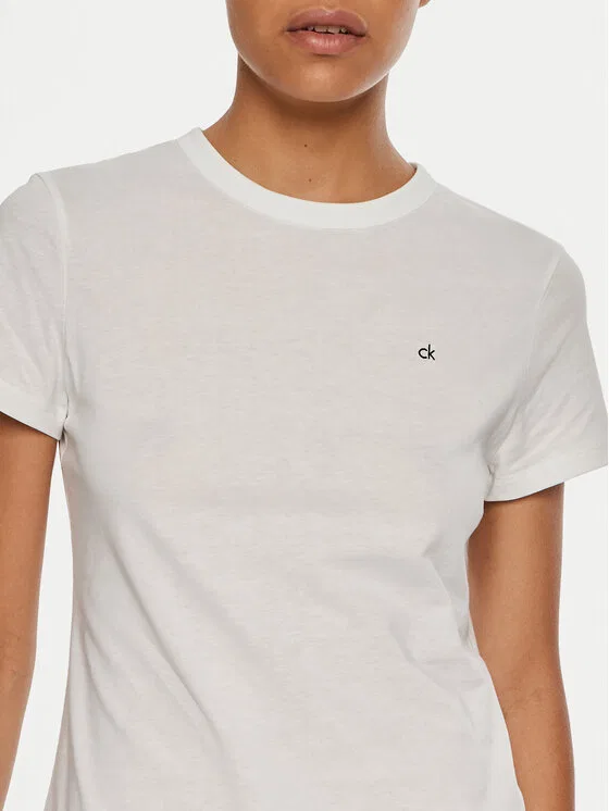 Футболка slim fit Emb Graphic Calvin Klein, белый — фото 4