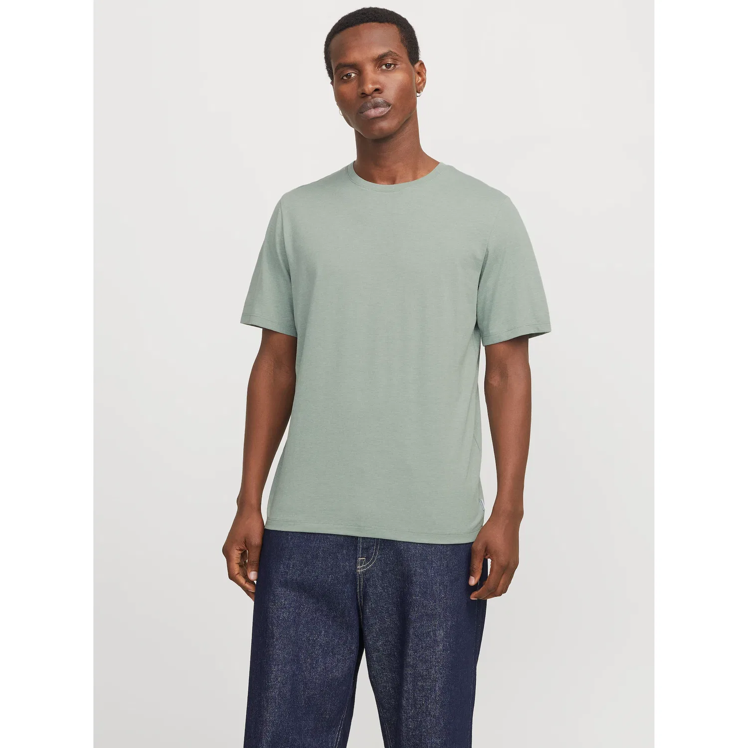 Детская футболка с круглым вырезом из органического хлопка Jack & Jones, Iceberg Green Melange