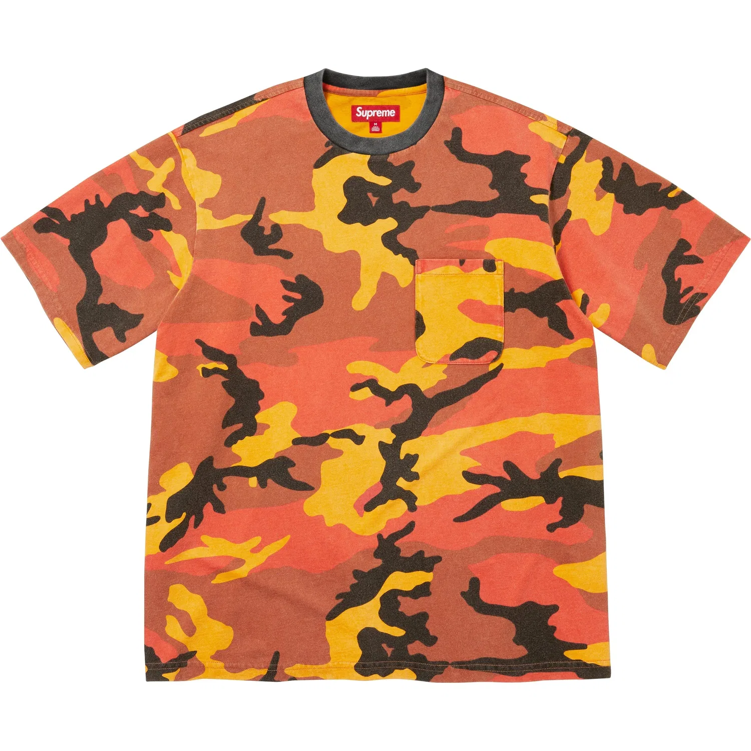 Детская футболка с принтом Supreme, Camouflage Orange
