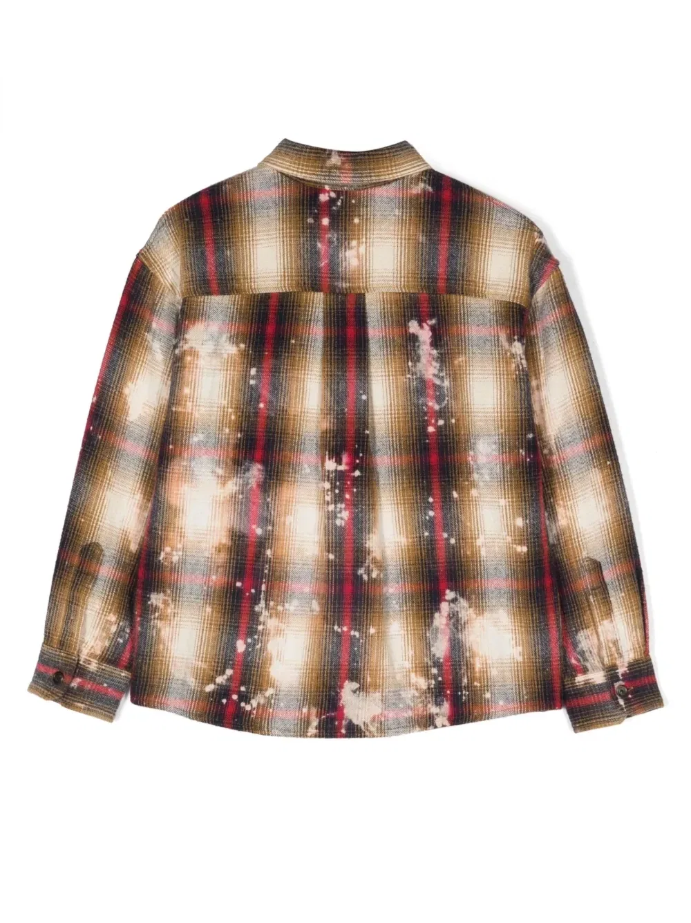 Клетчатая рубашка с нашивкой-логотипом Dsquared2 Kids, коричневый — фото 2