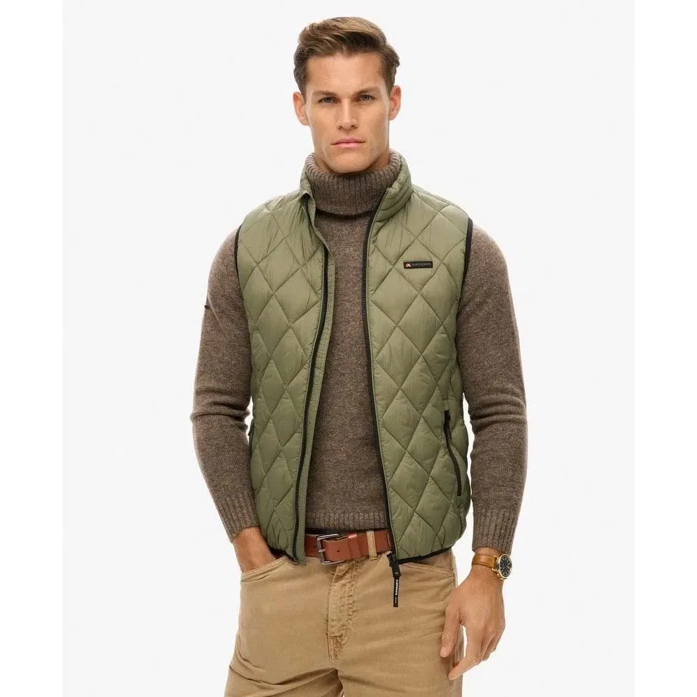 Жилет Diamond Quilt Fuji Lite Superdry, зеленый — фото 4