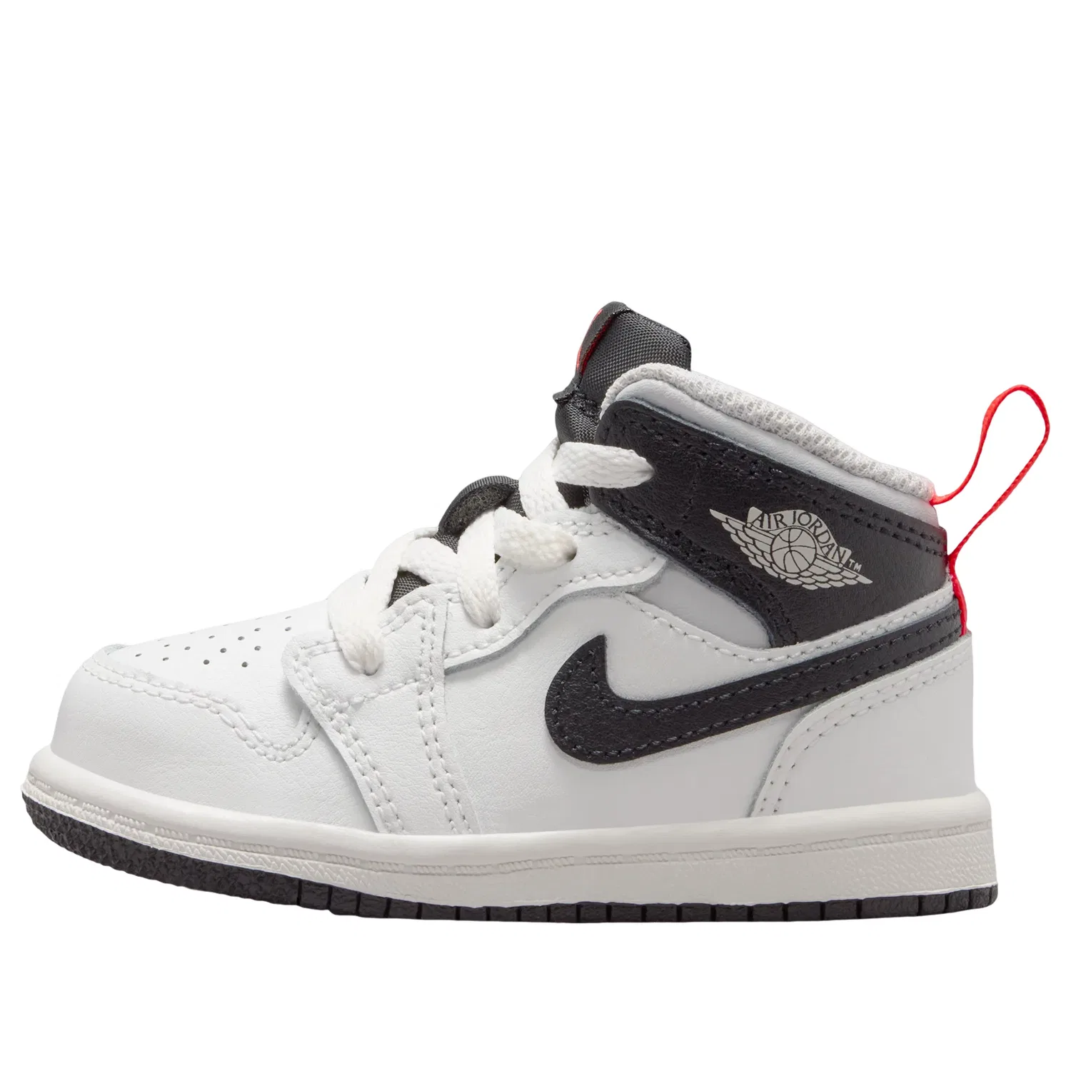 Детские кроссовки для малышей с закрытой пяткой Air Jordan 1 Mid Summit White Infrared, белый