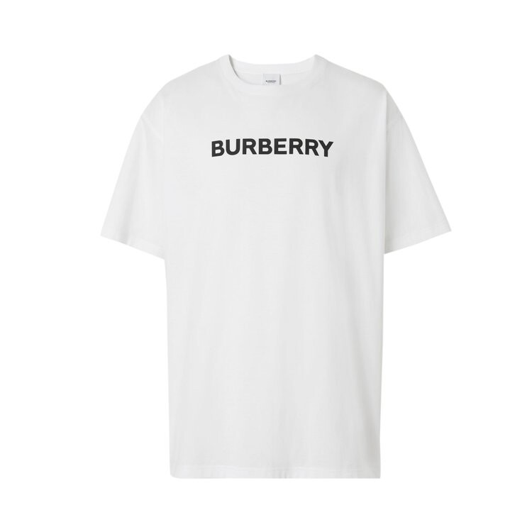 

Футболка Burberry Logo Print Oversized T-Shirt 'White', белый