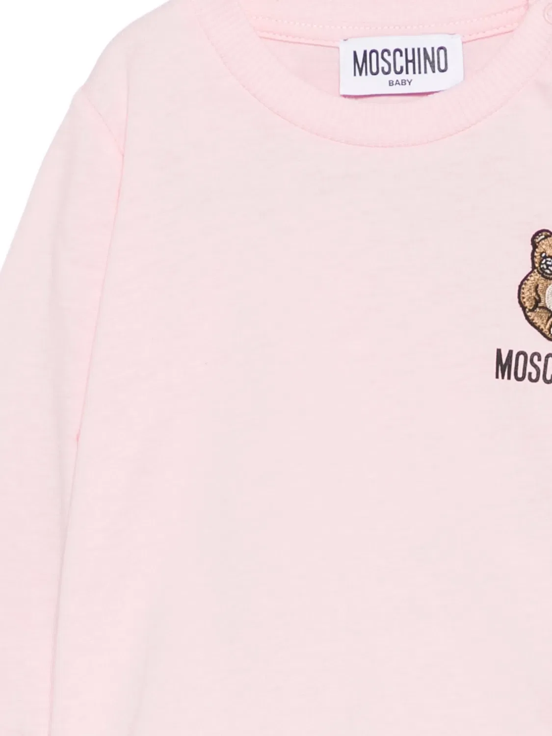 Лонгслив с принтом Teddy Bear Moschino Kids, розовый — фото 3