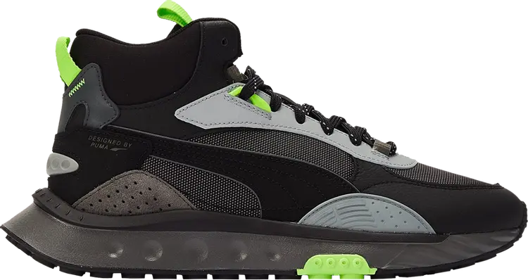 Кроссовки Puma Wmns Wild Rider Mid Black Dark Shadow, черный