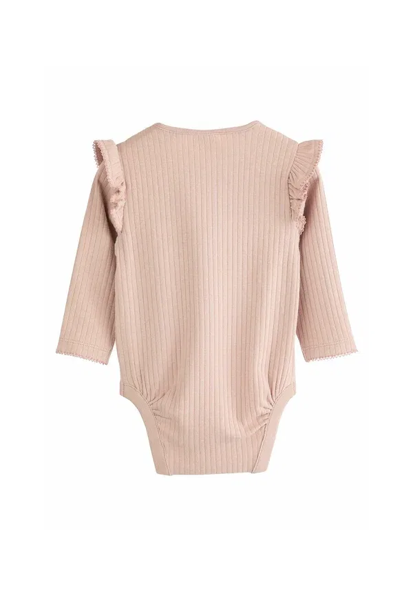Комплект из 4 футболок с длинным рукавом Long sleeve frill Next, pink cream, розовый — фото 3