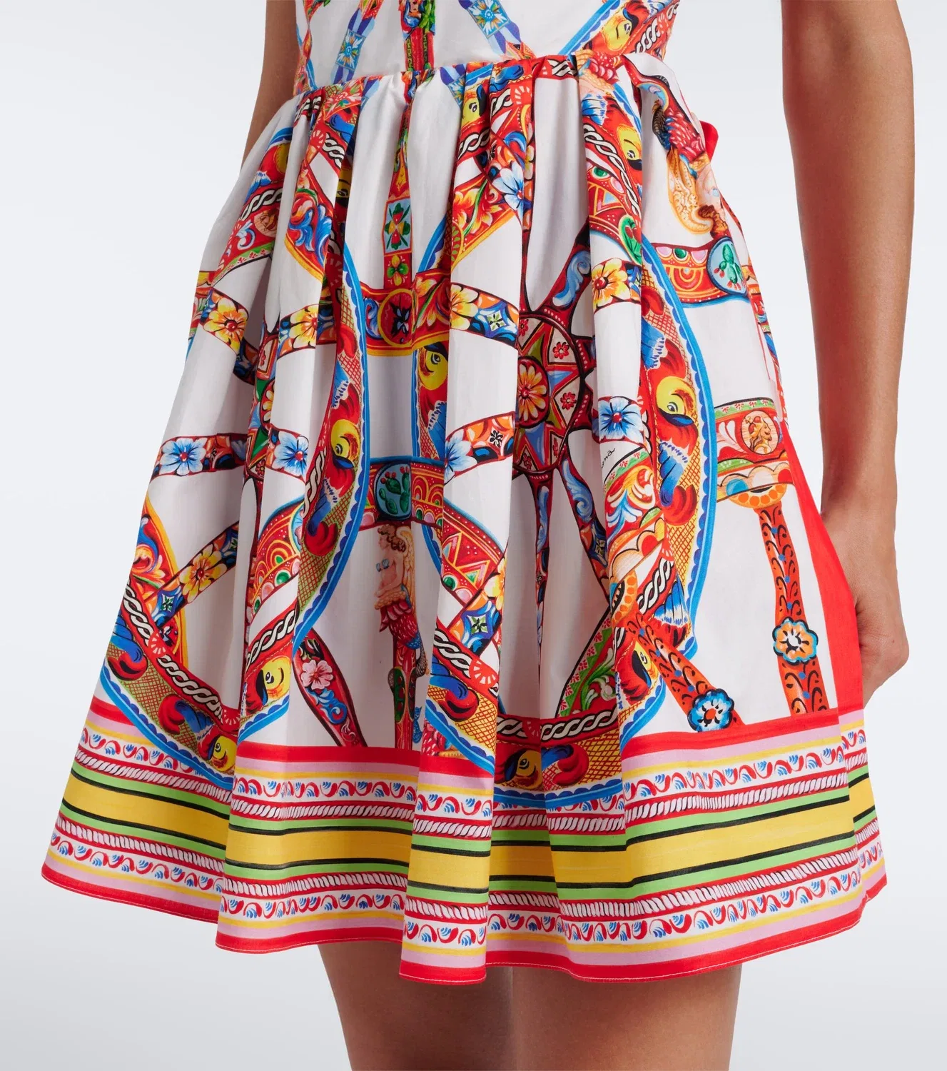 Мини-платье из хлопка Caretto Dolce & Gabbana, мультиколор — фото 4