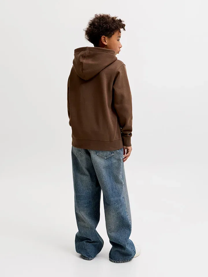Худи с принтом Star Jack & Jones Junior, коричневый — фото 3