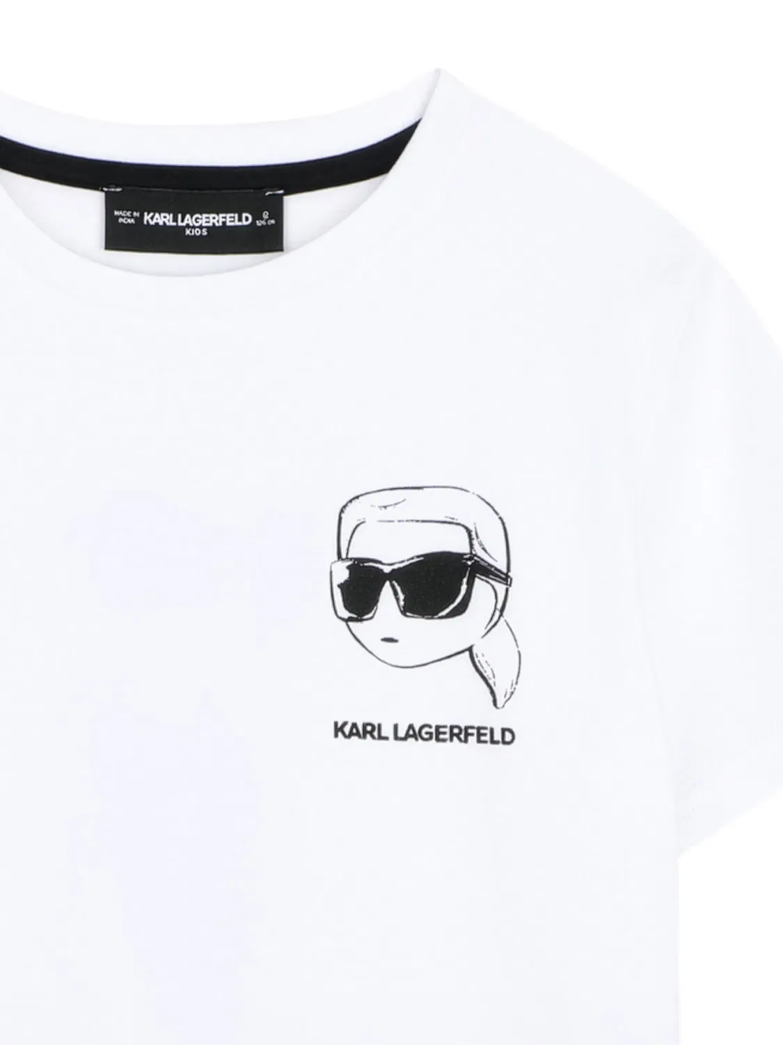 Футболка с принтом Ikonik Karl Lagerfeld Kids, белый — фото 3