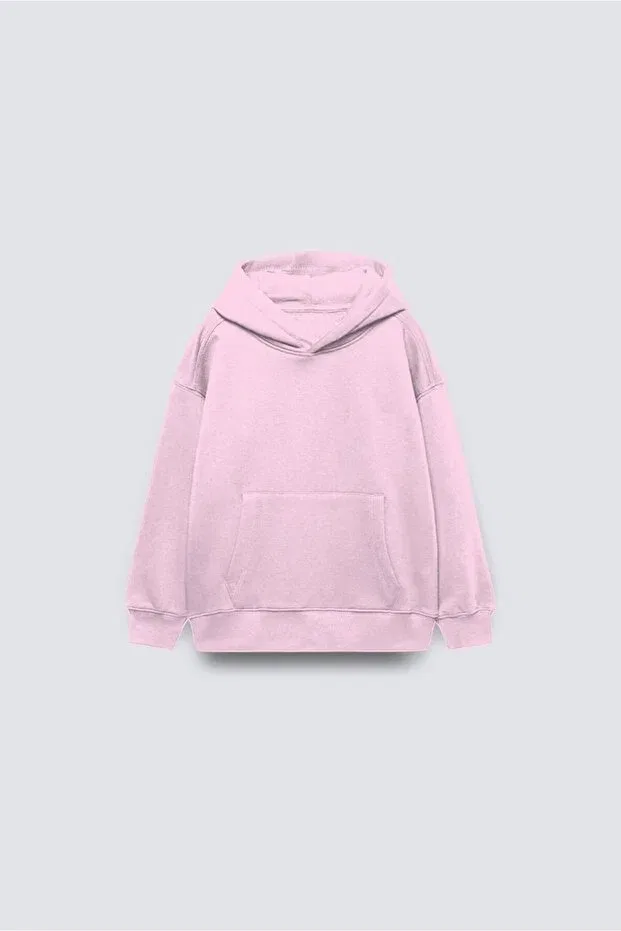 Детский oversize комплект свитшот-брюки с капюшоном The Champ Clothing, Pink — фото 4