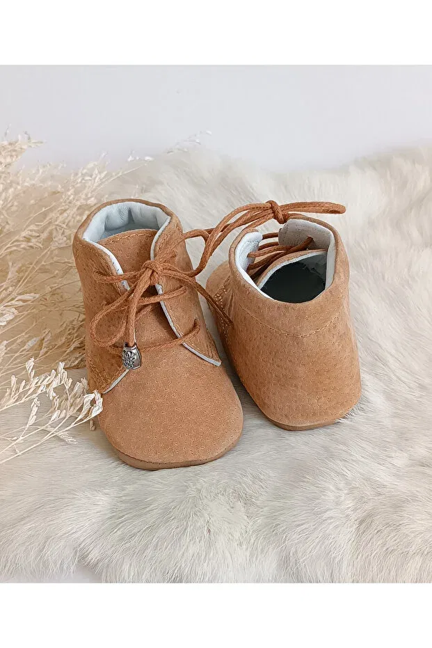 Детские ботинки для мальчиков из натуральной кожи Hodore, Nubuck Camel — фото 3
