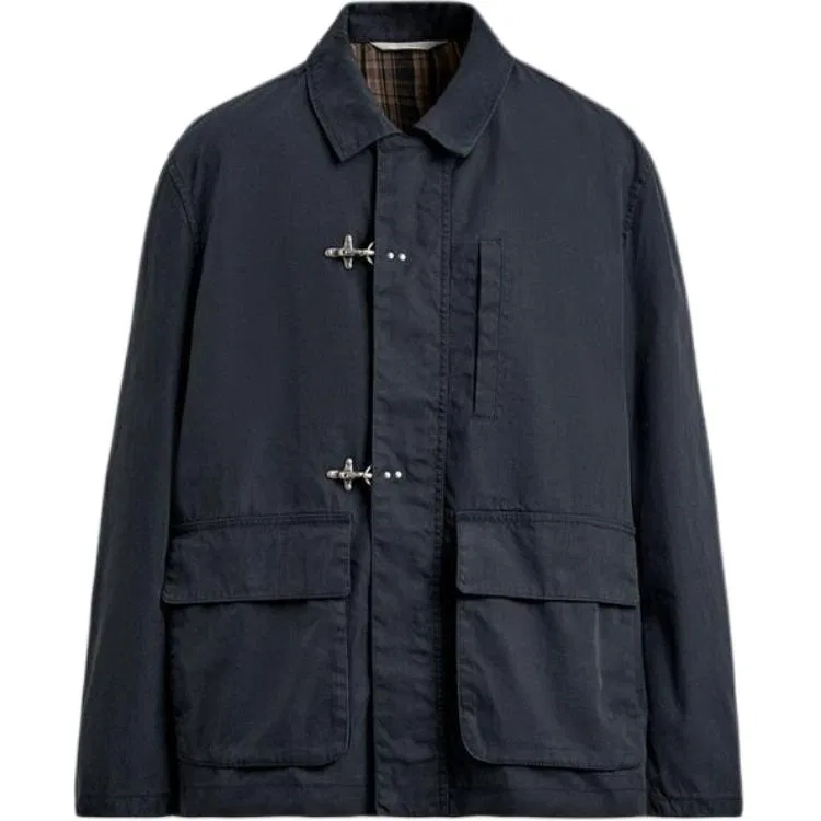 Парка унисекс с лацканами Sea Blue ZARA, Sea Blue