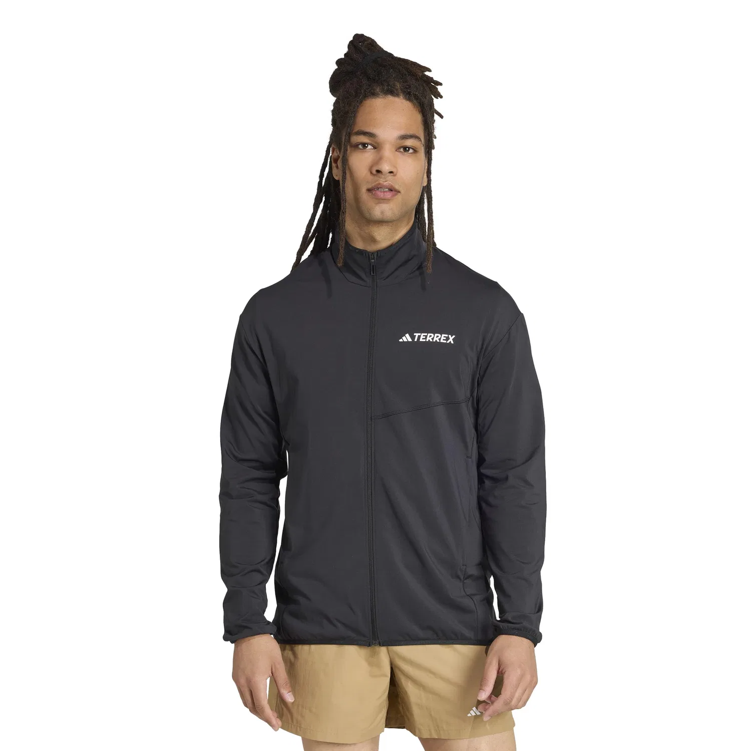 Мужская флисовая куртка с полной застёжкой-молнией Terrex Multi Climawam adidas, Black — фото 4