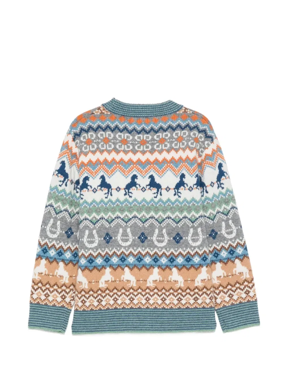 Свитер в стиле Fair Isle Stella McCartney Kids, белый — фото 2