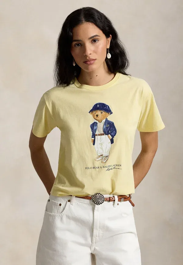 Футболка с принтом Polo Ralph Lauren, желтый