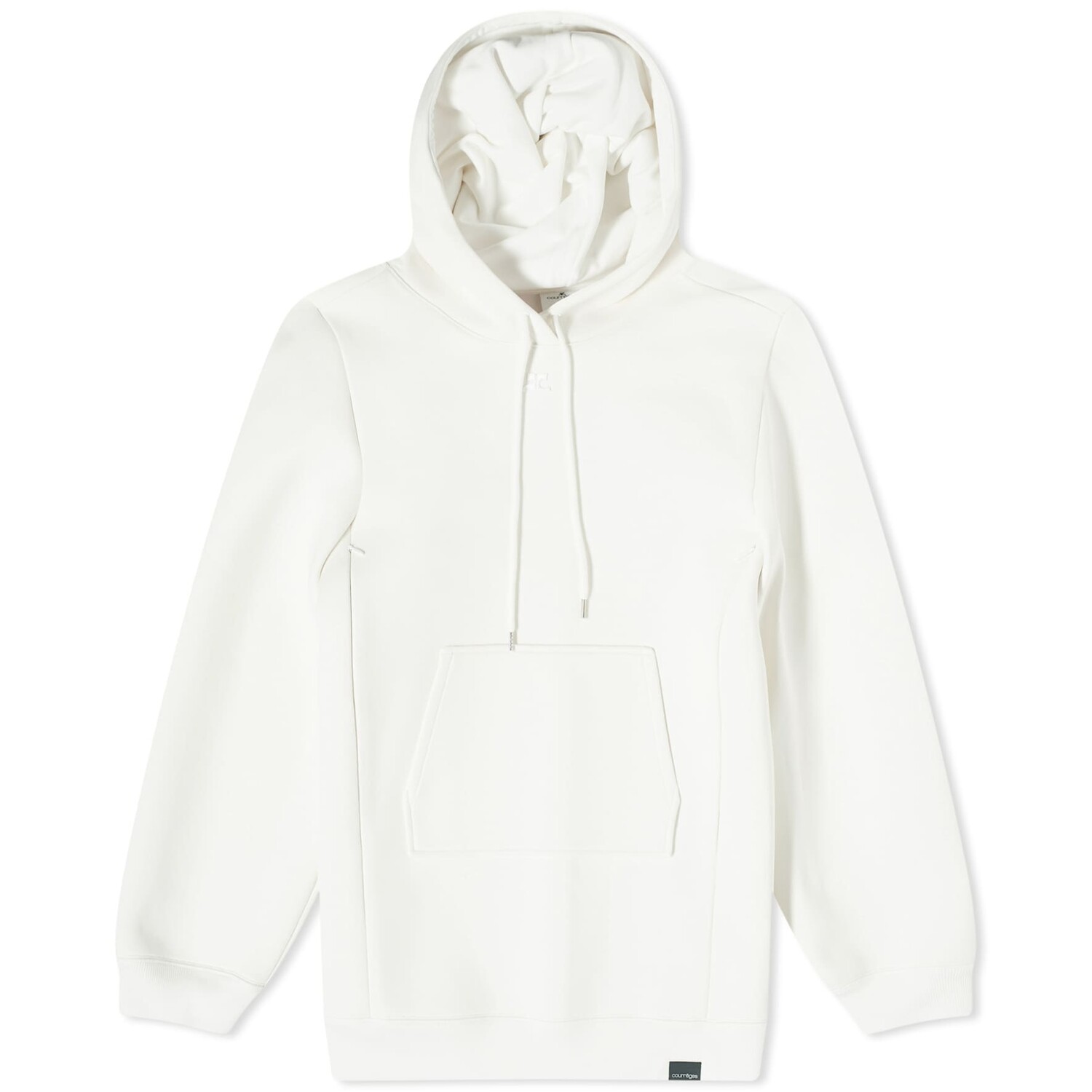 

Платье Courreges Cocoon Stonewashed Hooded Mini, белый