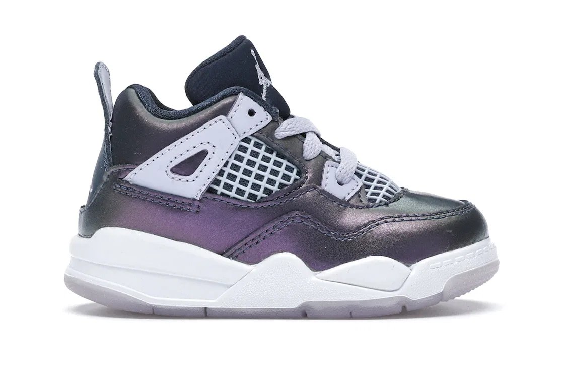 Детские кроссовки Lifestyle с принтом Jordan 4 Retro Monsoon Blue, Monsoon Blue/Armory Blue-Melon Tint-White