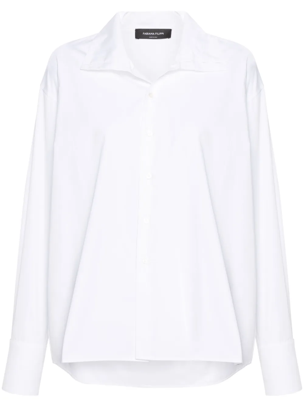

Поплиновая рубашка с высоким воротником Fabiana Filippi, белый