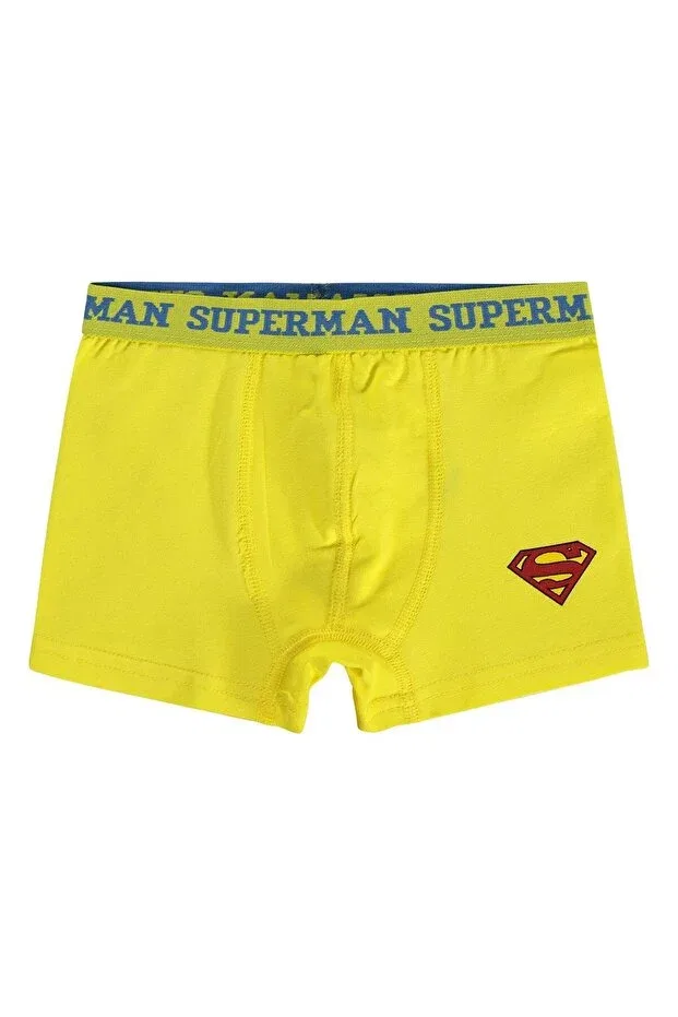 Детские трусы-боксеры для мальчиков хлопковые комплект 3 шт Superman, Yellow — фото 2