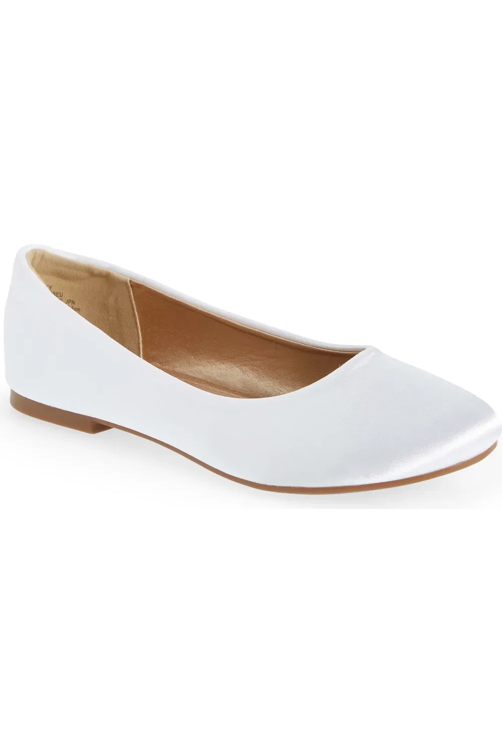 Балетки детские из замшевой кожи Dream Pairs, White/Satin