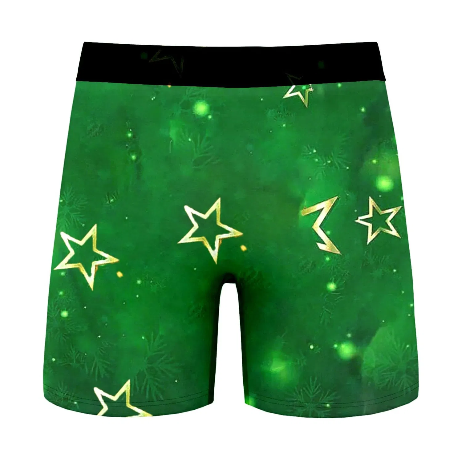 Мужские боксеры с принтом Christmas Pattern, 08 Dark Green — фото 4