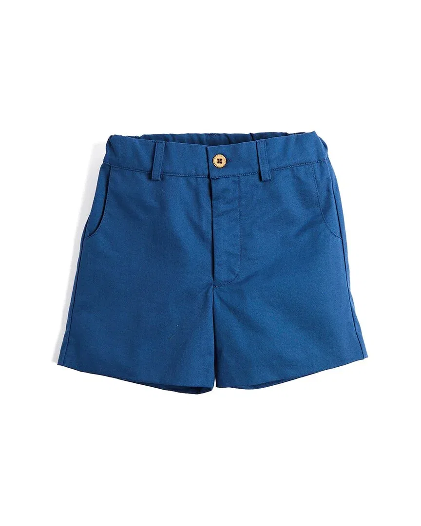 Детские шорты классические с кокосовой пуговицей Pepa London, French Blue