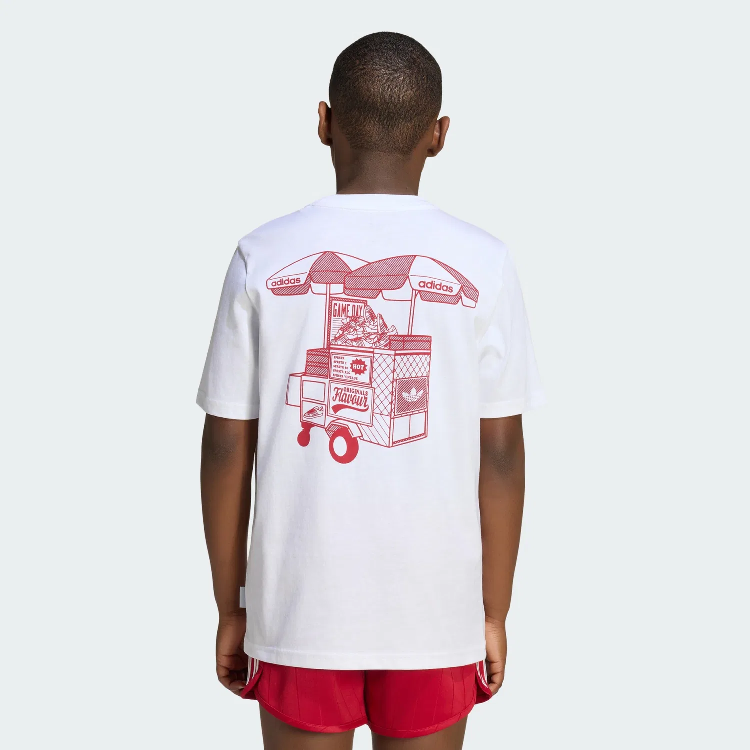 Футболка Adidas Originals Foodstand белого цвета — фото 2