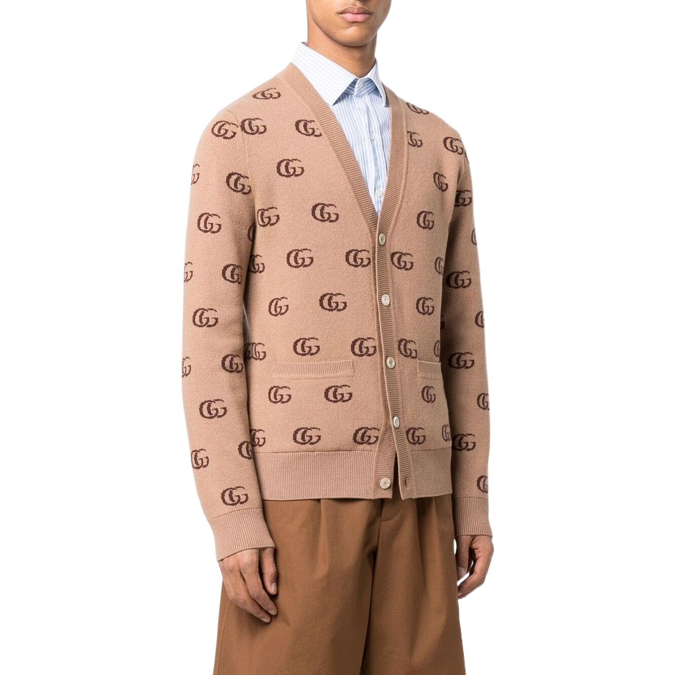 Свитер мужской Gucci кашемировый, светло-коричневый — фото 4