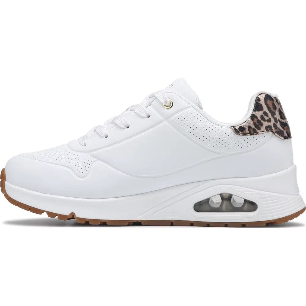 Детские кроссовки Street Uno Skechers, White/Leopard — фото 3