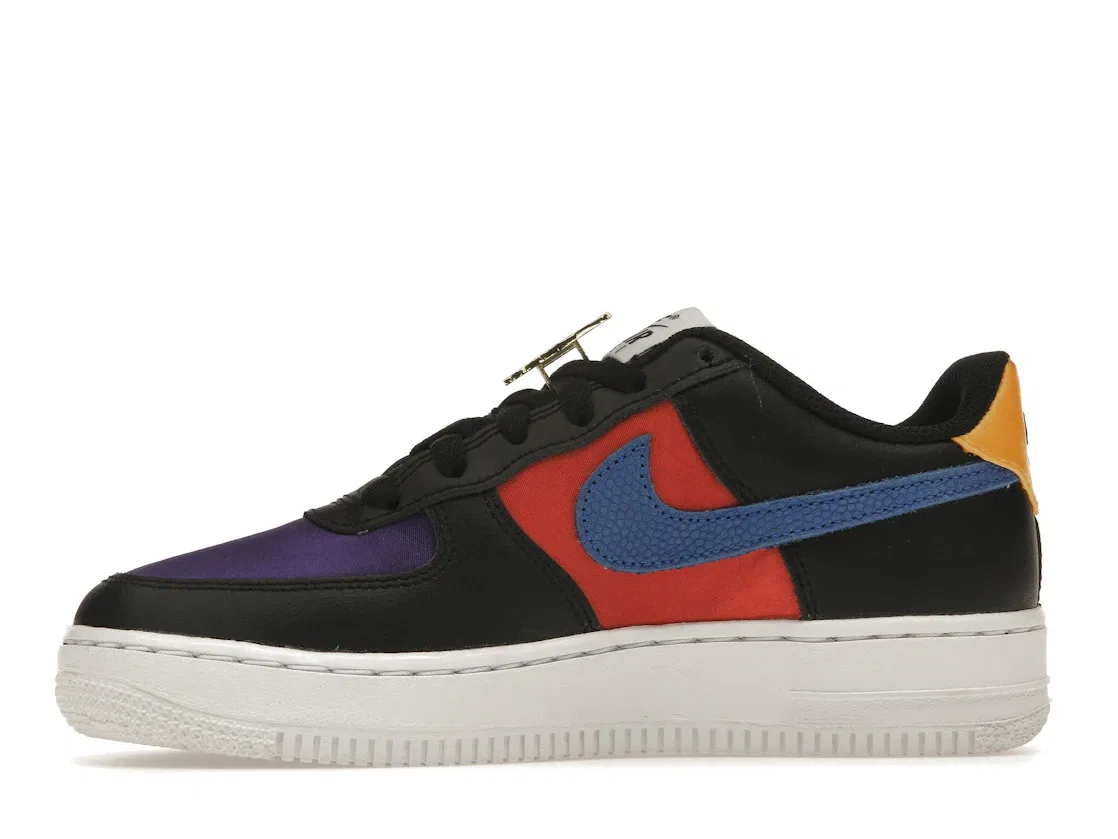 Детские кроссовки с принтом Nike Air Force 1 LV8 EMB Nike, Black Washed Teal Court Purple Gym Red — фото 3