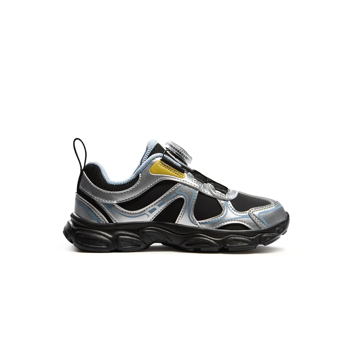 Детские кроссовки для бега с синтетическим верхом FILA KIDS, Black/Space Silver — фото 3