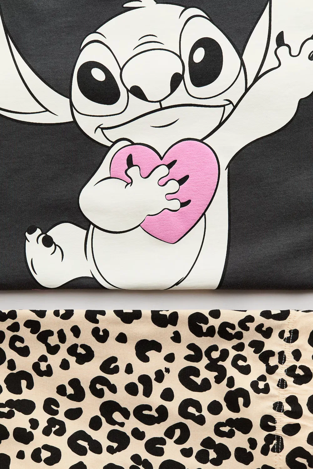 Хлопковый комплект из 2 предметов с принтом H&M, Dunkelgrau/Lilo & Stitch — фото 3