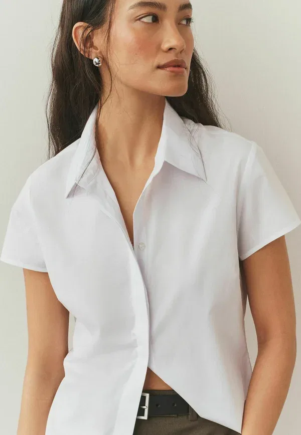 Блузка с коротким рукавом Regular fit Essential Short Sleeve 2 Pack Next, белый