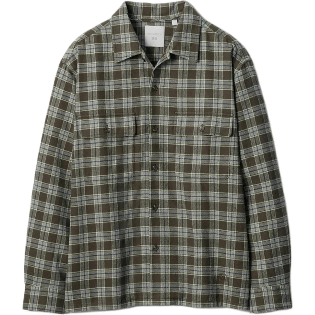 Мужская рубашка с воротником и длинным рукавом JWANDERSON Shirts, UNIQLO, 57 Dark Olive