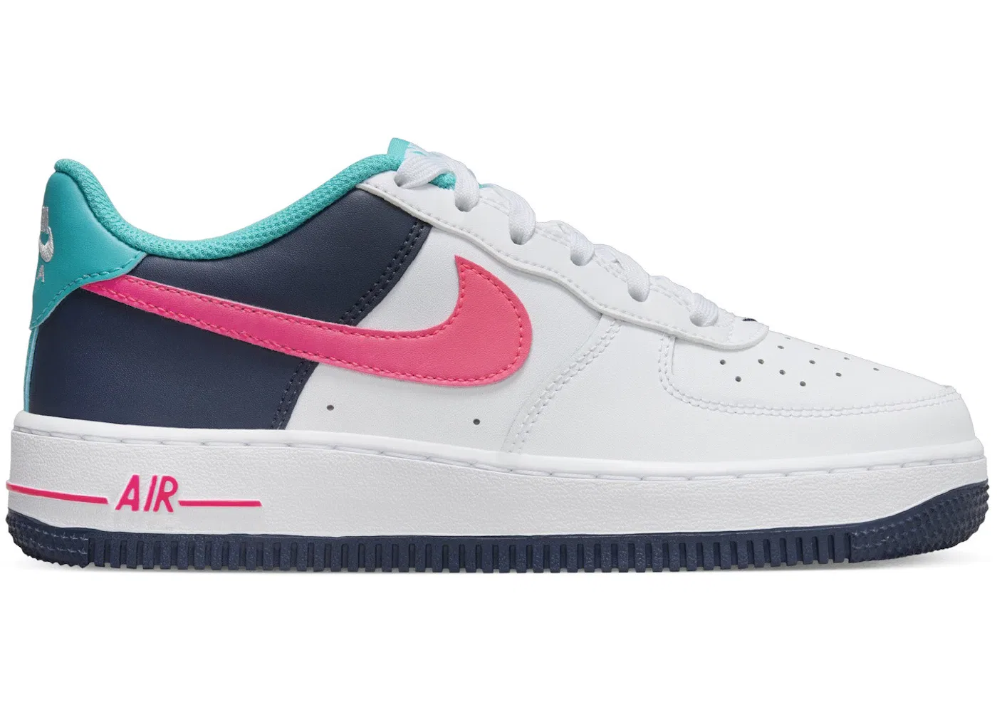 Детские кроссовки Lifestyle Nike Air Force 1 Low, White/Thunder Blue/Dusty Cactus/Racer Pink