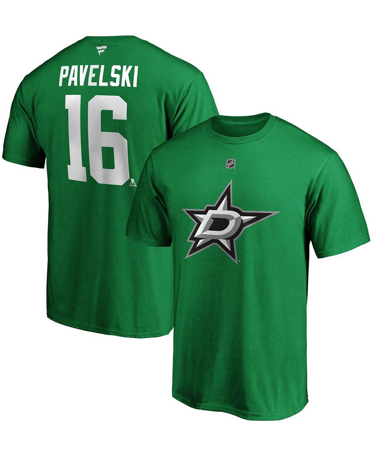 

Мужская футболка joe pavelski kelly green dallas stars player с подлинным именем и номером стека Fanatics, мульти