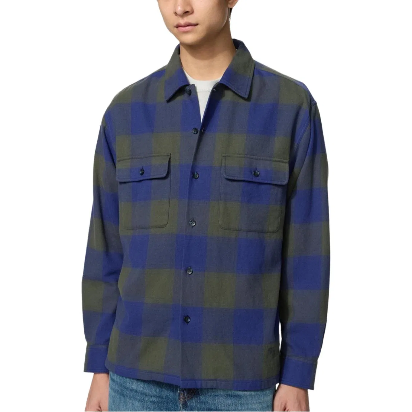 Унисекс рубашка с длинным рукавом JW Anderson, UNIQLO, Dark Green