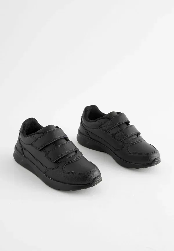 Туфли на липучке из кожи Wide fit touch fastening school shoes Next, черный — фото 2