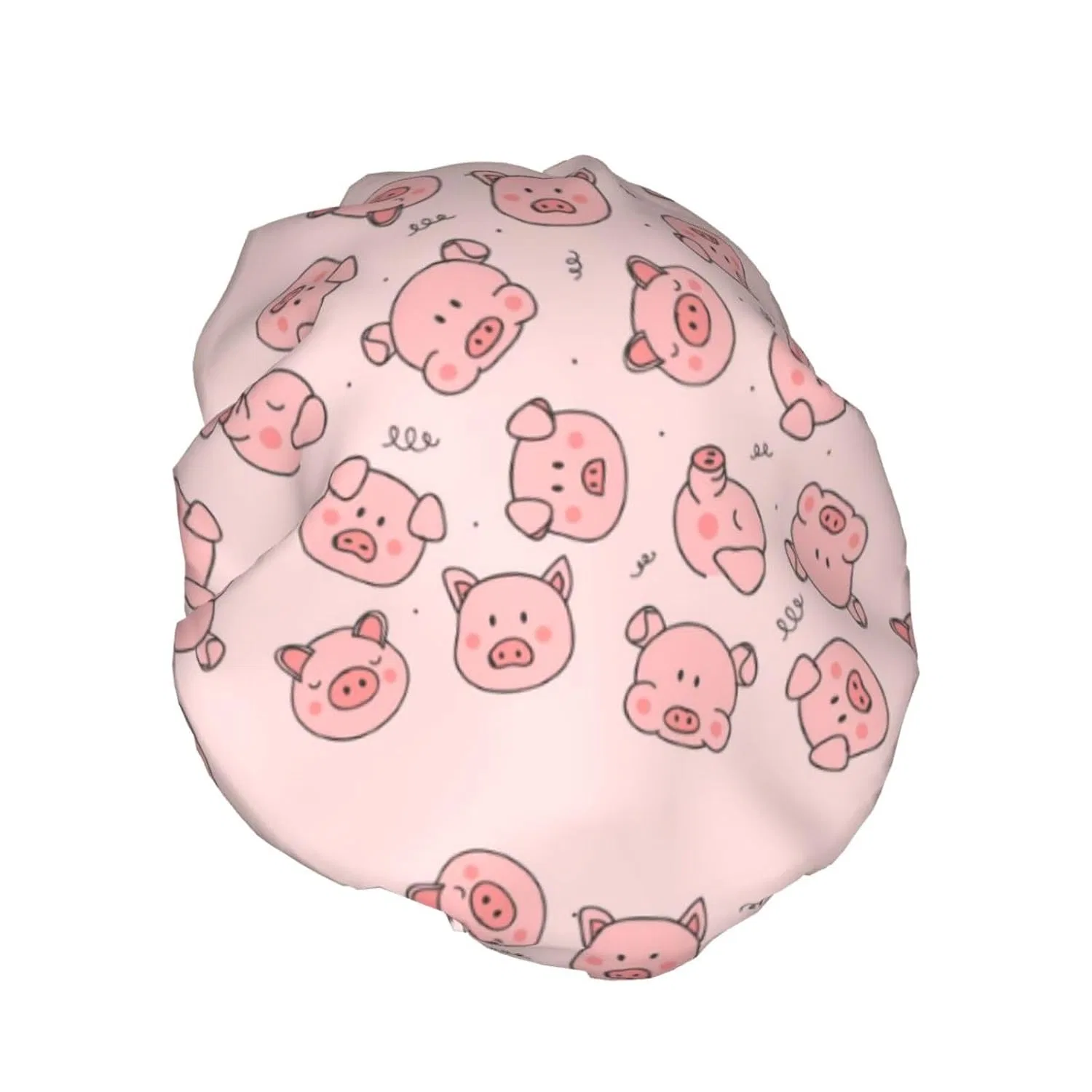 Шапочка для плавания с принтом милой свинки, JBYJBX, Pink Cute Pig — фото 2